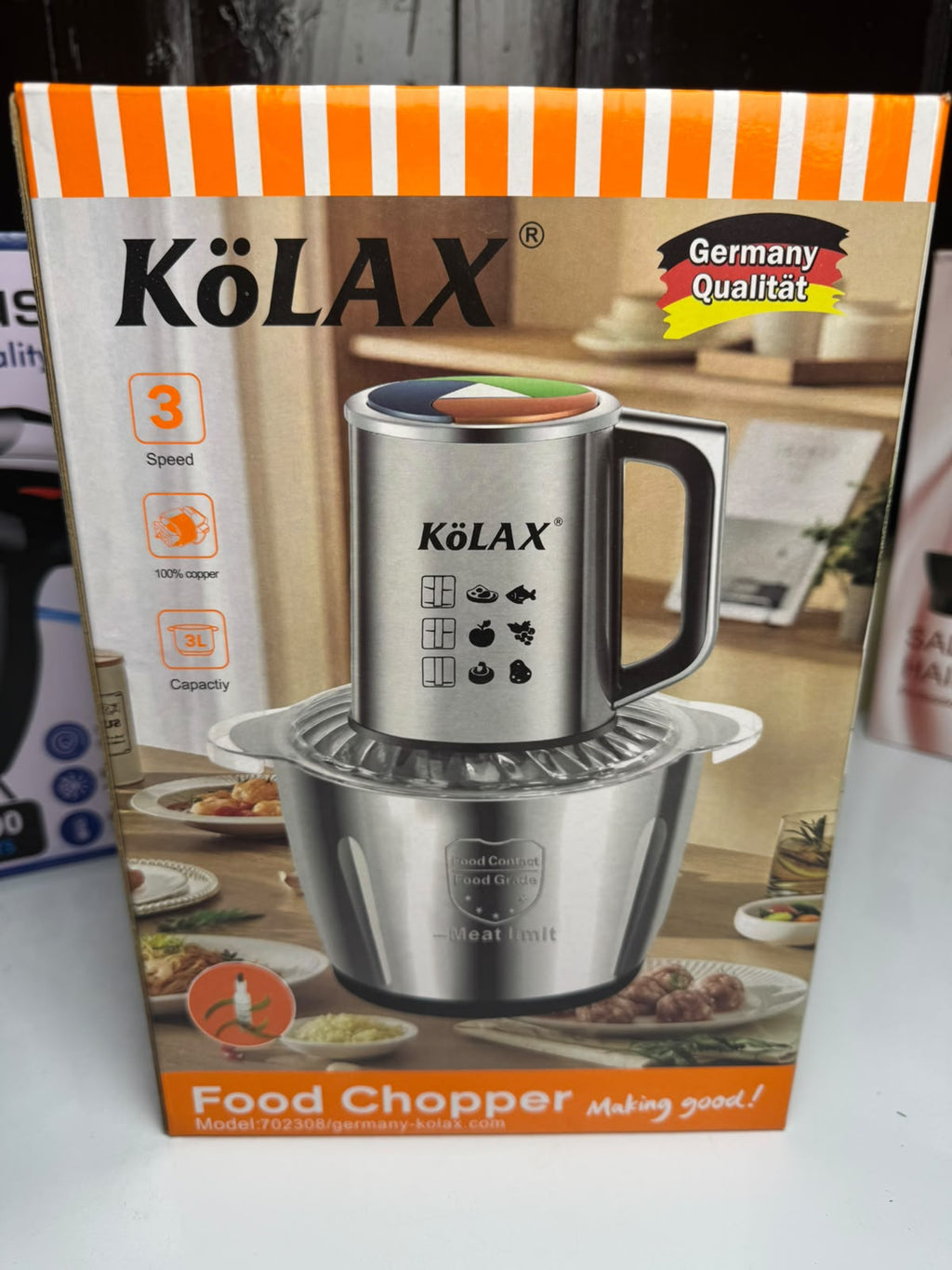 Kolax 3L Meat Chopper with Egg Beater
