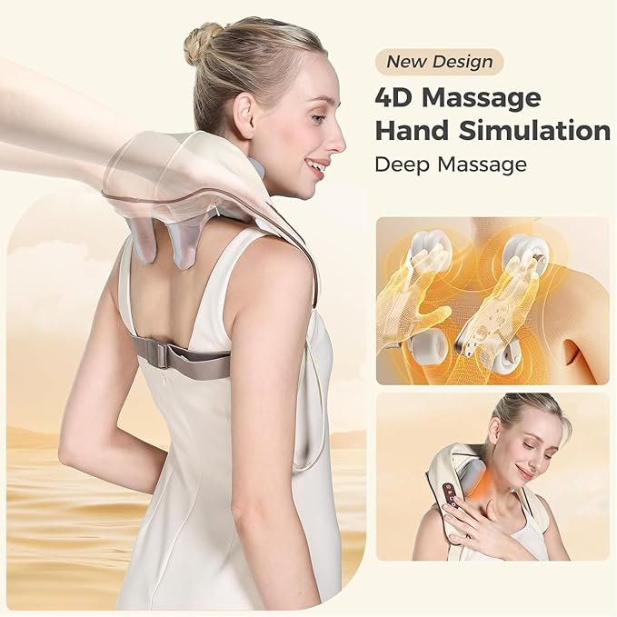 Neck and Back Massager with Heating Mode
