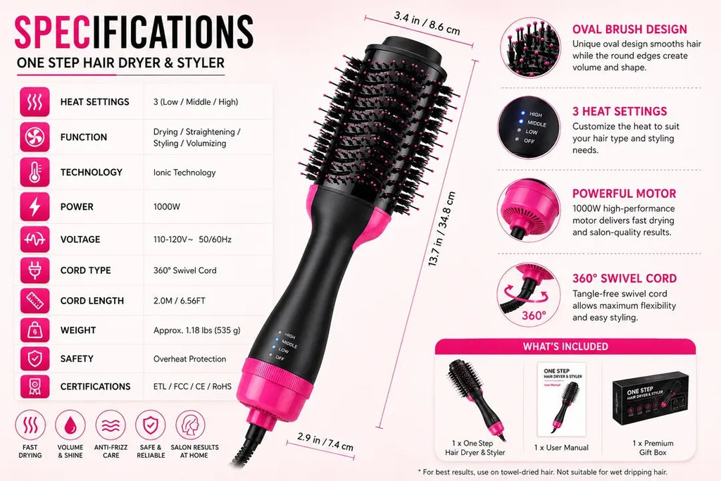 One-Step Hair Dryer & Styler
